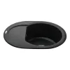 Гранітна мийка Globus Lux MORAINE 600х470-А0001, чорний- Фото 4